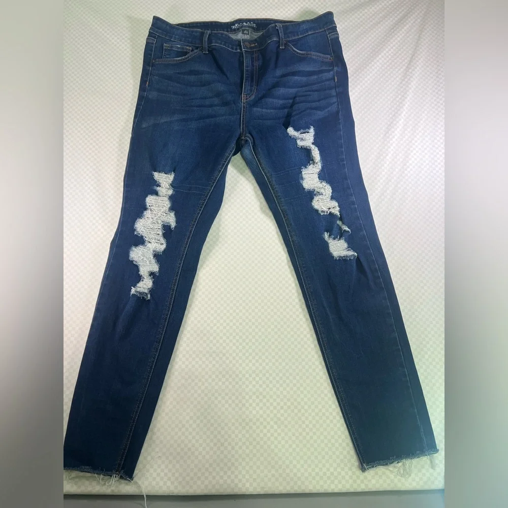Wild Fable Dark Blue‎ Distressed Skinny Jeans